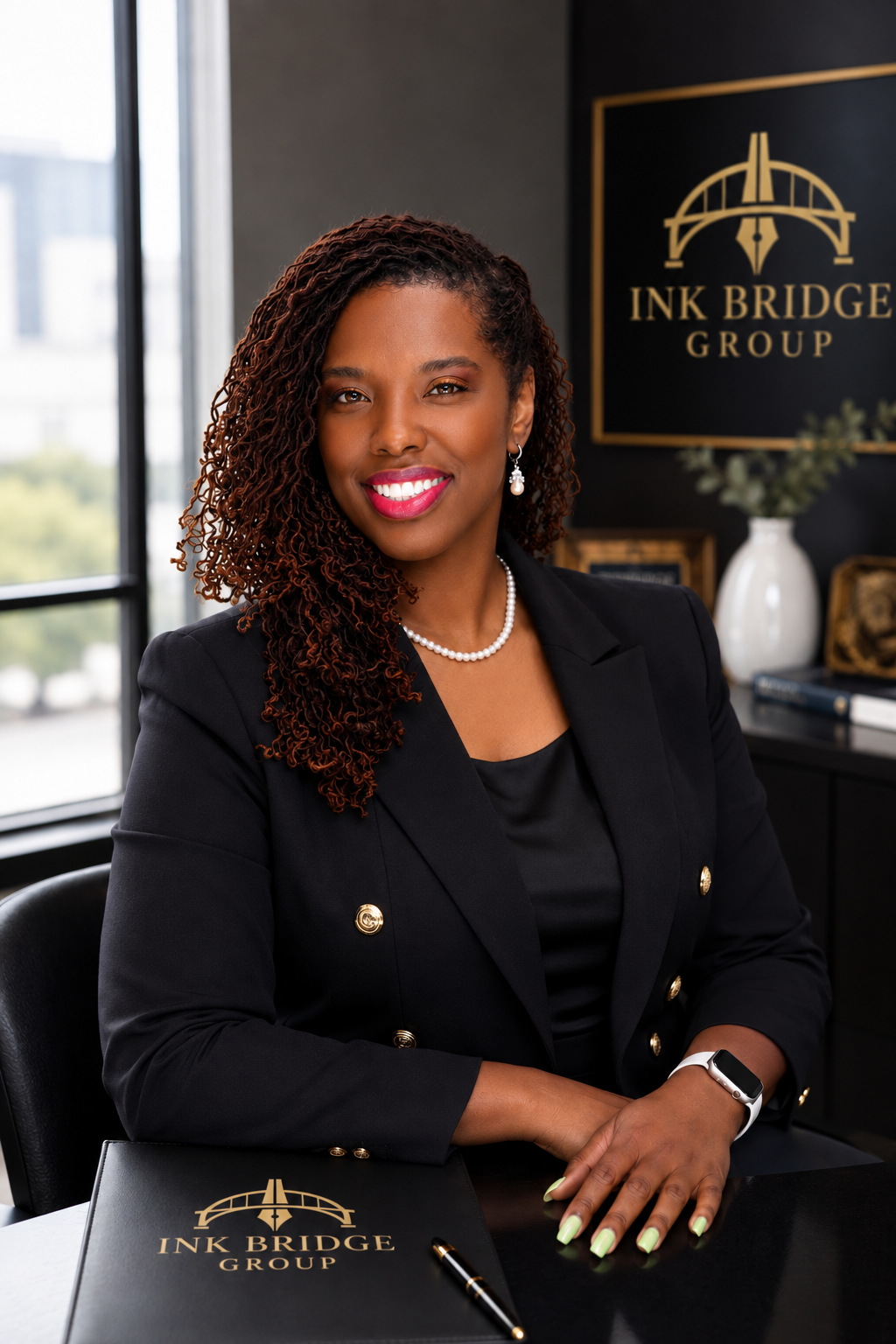 Portrait of Sherita Greer, founder of Ink Bridge Group Notary
